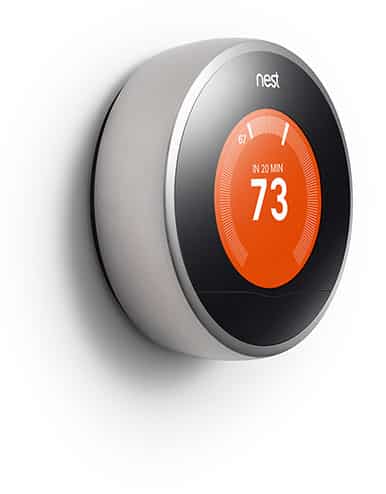 Nest digital thermostat and smoke alarm