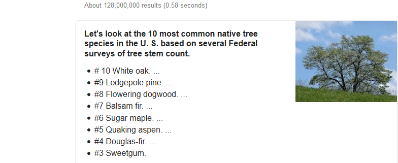 10 most common native tree species in the U.S.
